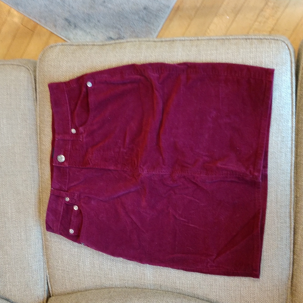 Gap Velvet Burgundy Skirt Size 4